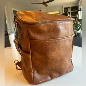 Azaria La Mere Grand backpack/diaper bag in brown (maple)
